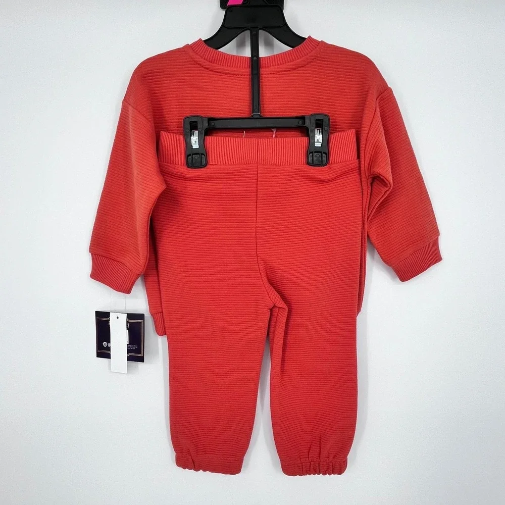 Harry Potter Sweatshirt Joggers Set‎ Kids 24M Red Ribbed Hogwarts Hedwig NEW